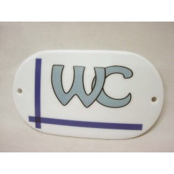 PLACA OVALADA BAÑO WC RAYAS...