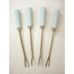 JUEGO 4 PINCHOS CERAMICA AZUL