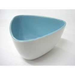 BOWL TRIANGULAR CERAMICA AZUL