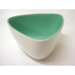 BOWL TRIANGULAR CERAMICA VERDE