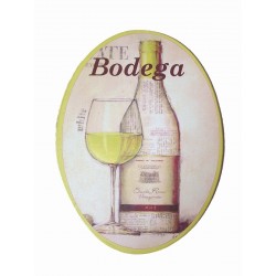 PLACA MADERA OVAL BODEGA...