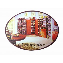 PLACA MADERA OVAL EL...