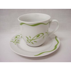 TAZA Y PLATO TE 250ML OLAS...