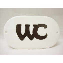 PLACA OVALADA BAÑO LETRERO...