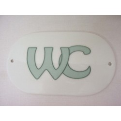 PLACA OVALADA BAÑO LETRERO...