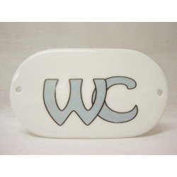 PLACA OVALADA BAÑO LETRERO...