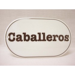 PLACA OVALADA BAÑO LETRERO...