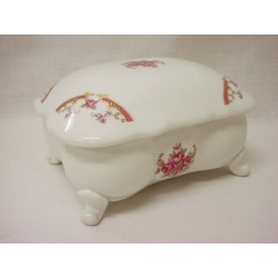 JOYERO OVALADO FLORES ROSA ORO