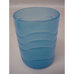 VASO BAÑO PLASTICO ONDAS AZUL