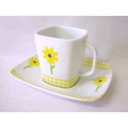 TAZA Y PLATO RECTA CAFE...