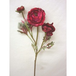 FLOR TRIPLE RANUNCULUS ROJO...