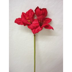 FLOR VARA AMARYLLIS SATEN ROJO