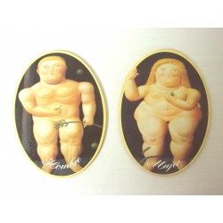 JUEGO 2 PLACAS BAÑO ADAN Y EVA