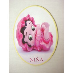 PLACA MADERA OVAL BAÑO...