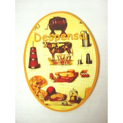 PLACA MADERA OVAL DESPENSA...