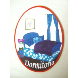 PLACA MADERA OVAL DOMITORIO...
