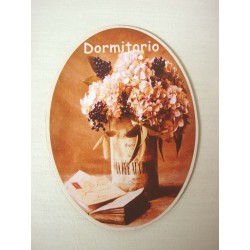 PLACA MADERA OVAL...