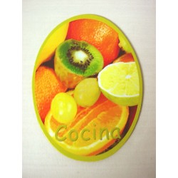 PLACA MADERA OVAL COCINA...
