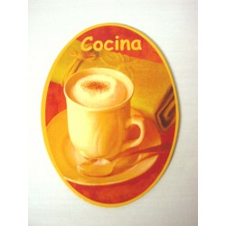 PLACA MADERA OVAL COCINA...