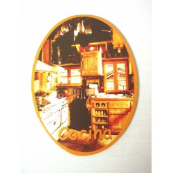 PLACA MADERA OVAL COCINA...