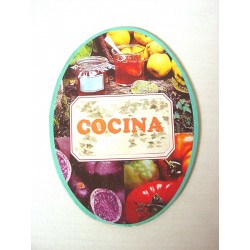 PLACA MADERA OVAL COCINA...