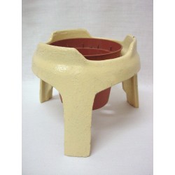 MACETERO SOPORTE HIERRO MARFIL