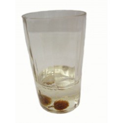 VASO BAÑO FLORES Y HOJAS ROJAS