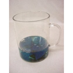 VASO BAÑO ASA FLOR AZUL GRANDE